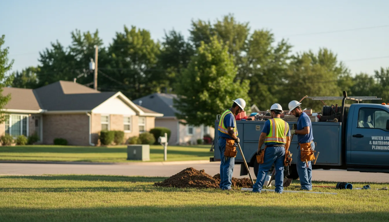 Residential water line and bathroom plumbing service in Horse Cave, KY
